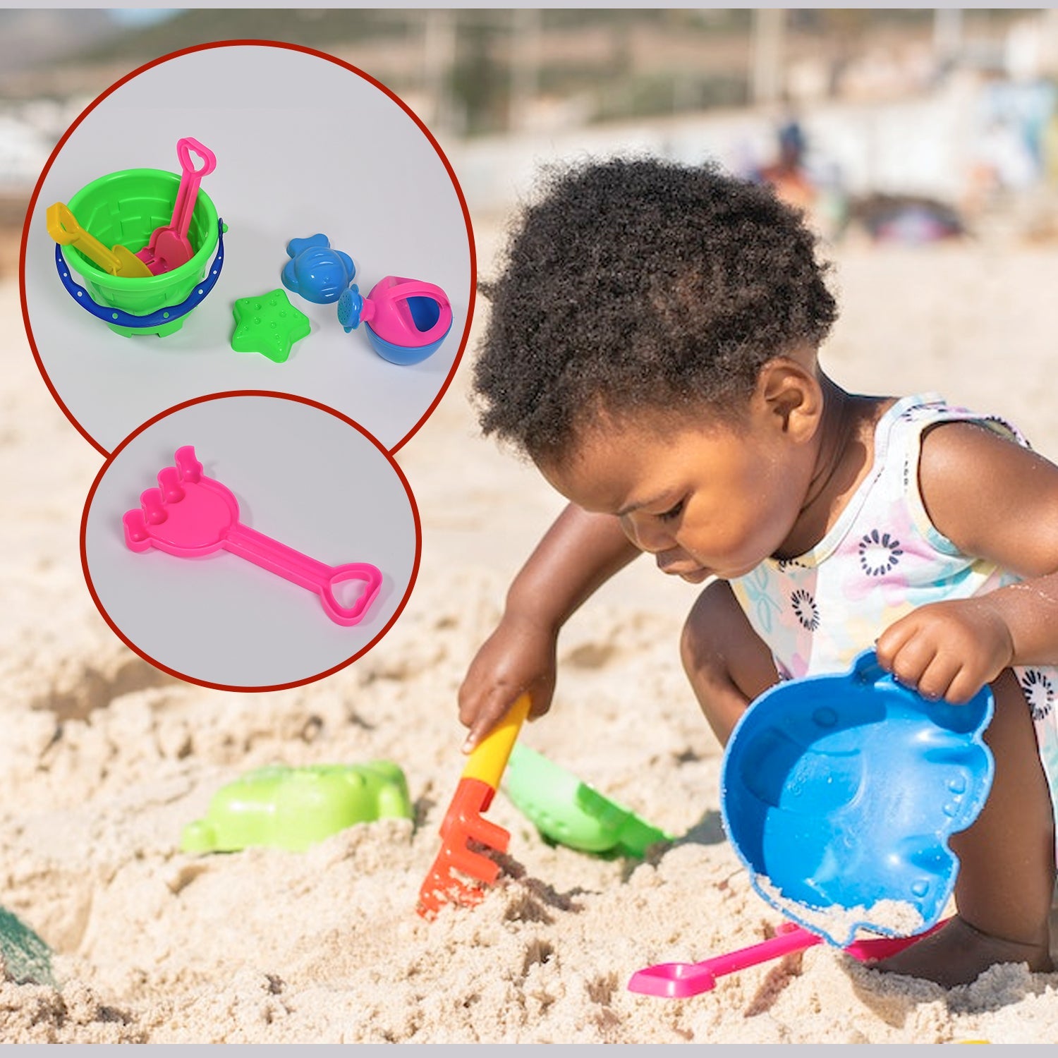 4486 Sand Game Castle Building Plastic Beach Toy Set for Kids Summer Fun Creative Activity Playset& Gardening Tool with Accessories & Bucket-Pack of 6 Pcs DeoDap 4486 Sand Game Castle Building Plastic Beach Toy Set for Kids Summer Fun Creative Activity Playset& Gardening Tool with Accessories & Bucket-Pack of 6 Pcs DeoDap